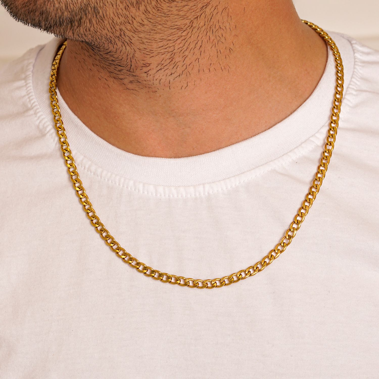 زنجیر استیل 304 (Cartier )کارتیر 5 میل طلایی