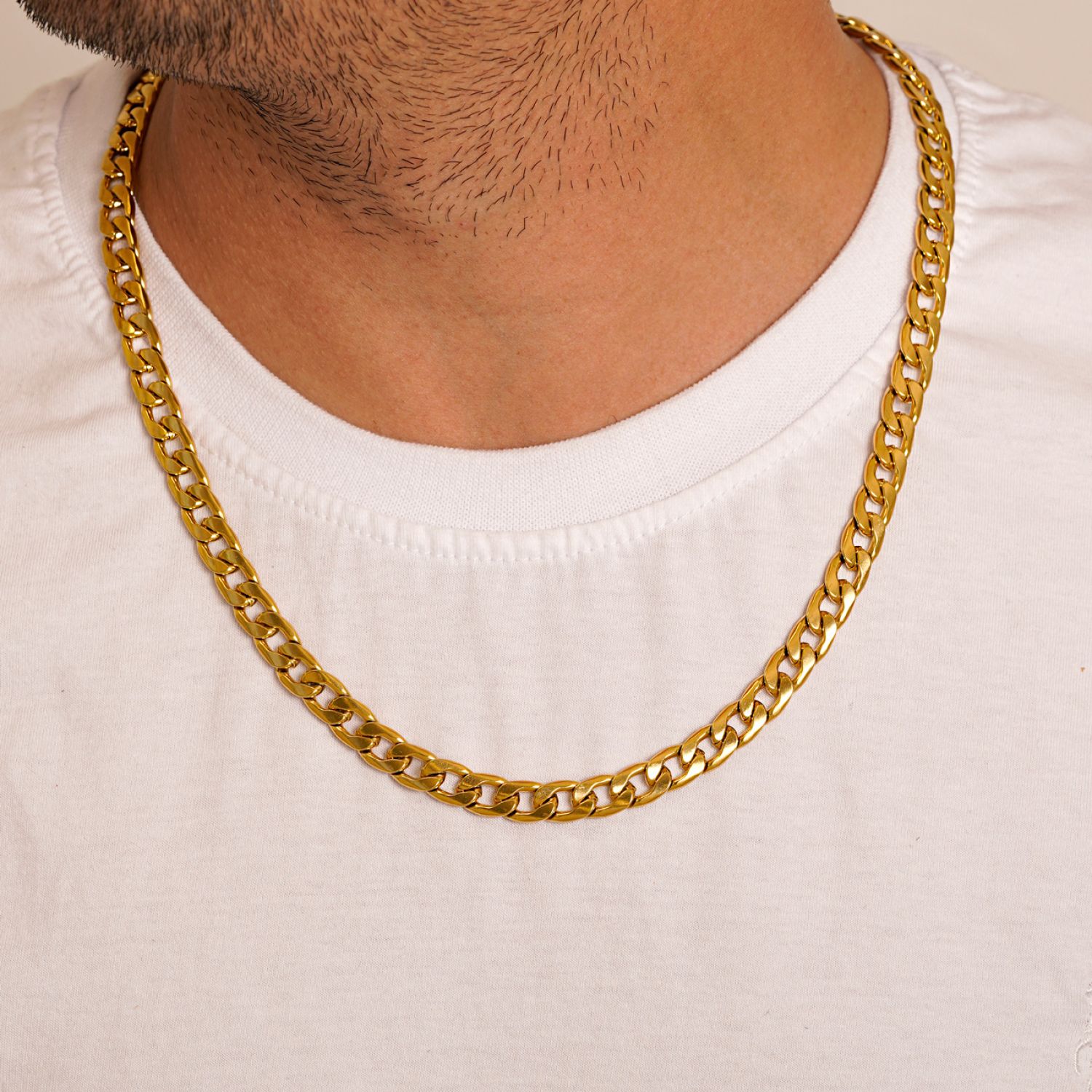 زنجیر استیل 304 (Cartier ) کارتیر 9 میل طلایی