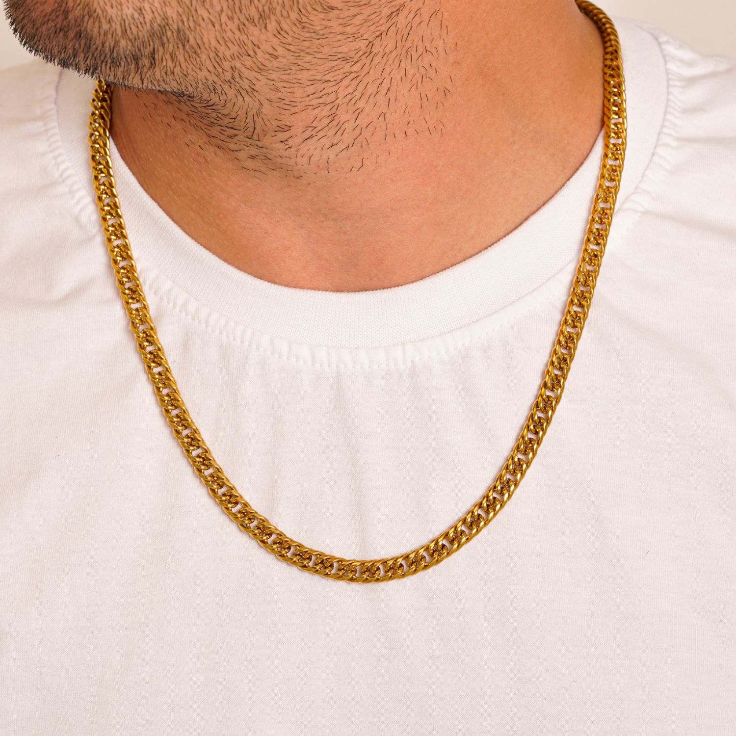 زنجیر استیل 304 (Cartier ) کارتیر 6 میل طلایی