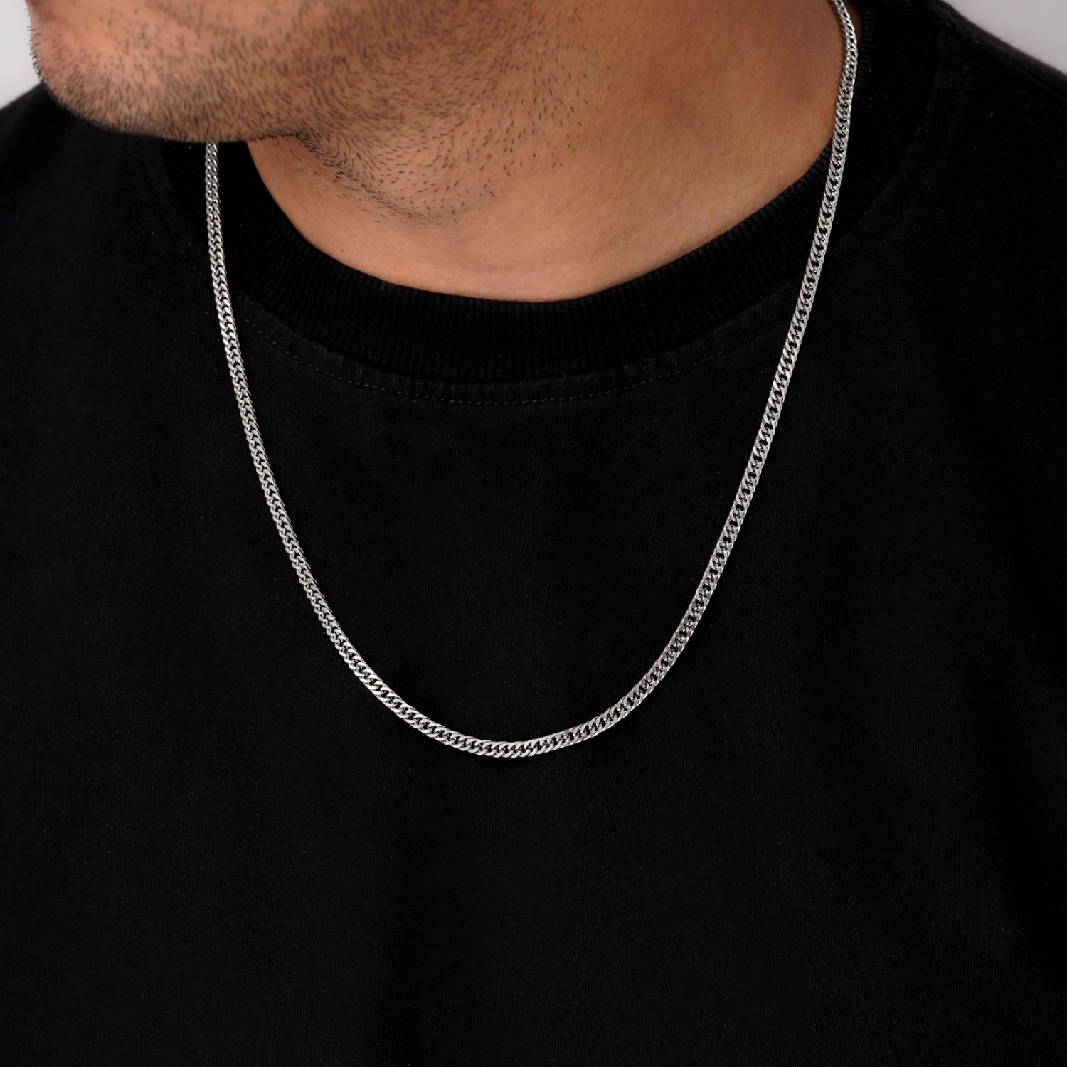 زنجیر استیل 304 کارتیر 3.6 میل سفید