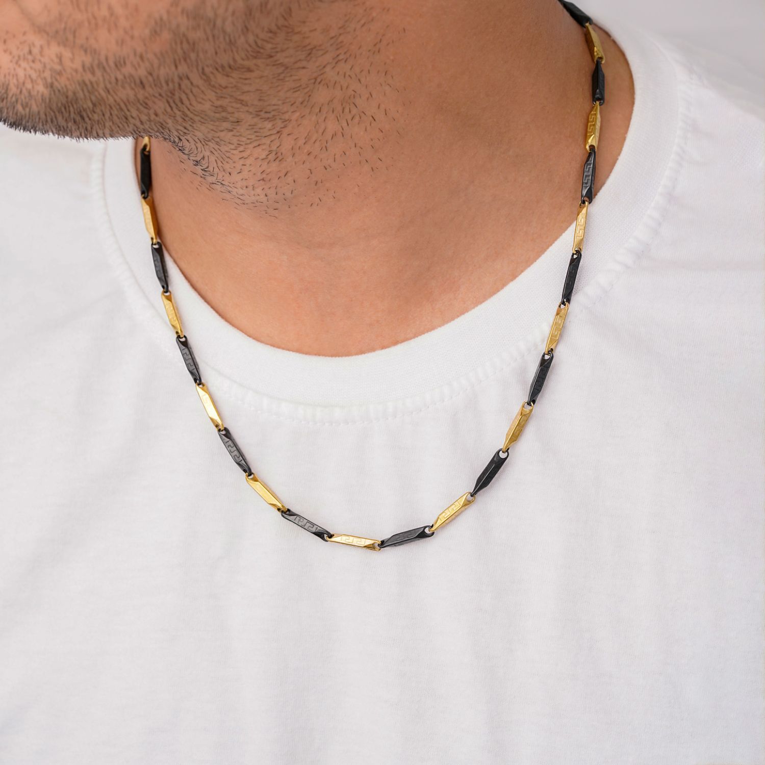 زنجیر استیل 304 کبریتی 3.2 میل  دورنگ