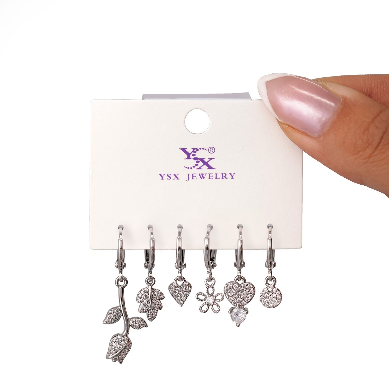 گوشواره Ysx شش عددی سفید