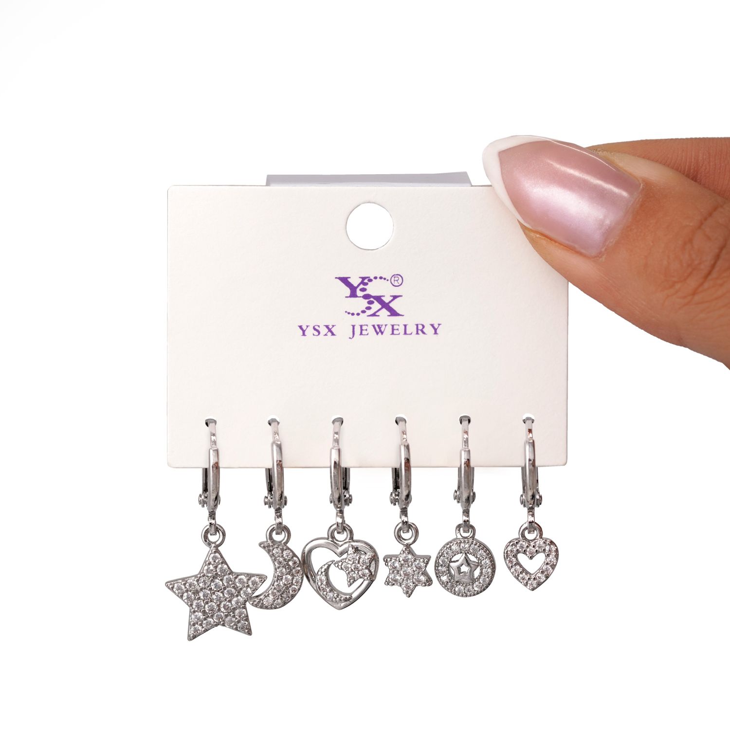 گوشواره Ysx شش عددی سفید