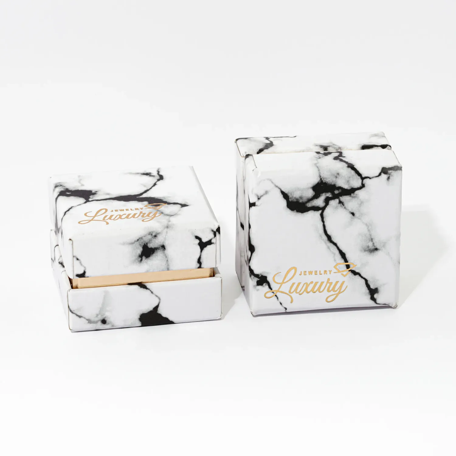 جعبه هارد باکس انگشتری طرح سنگ سفید 24عددی