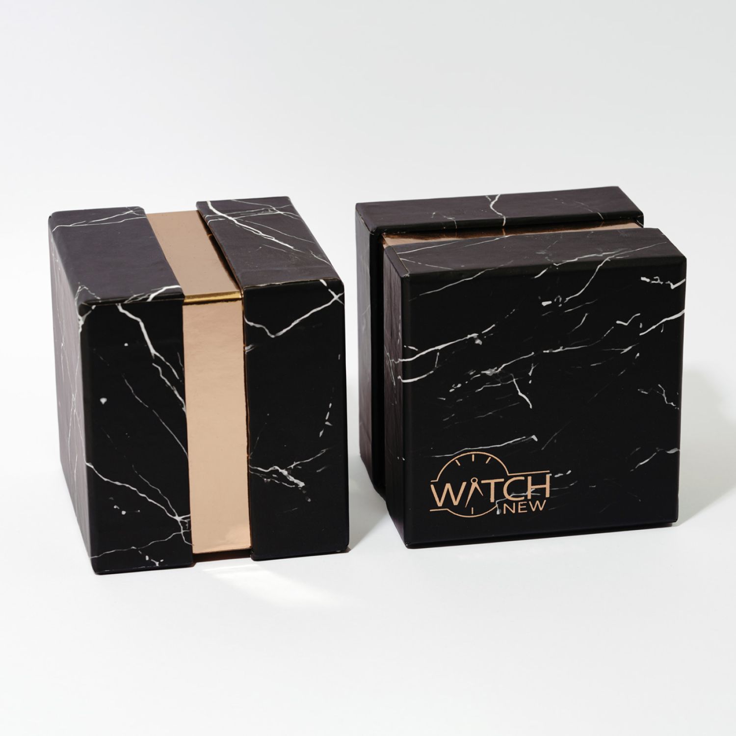 جعبه هارد باکس ساعتی طرح سنگ مشکی 6عددی