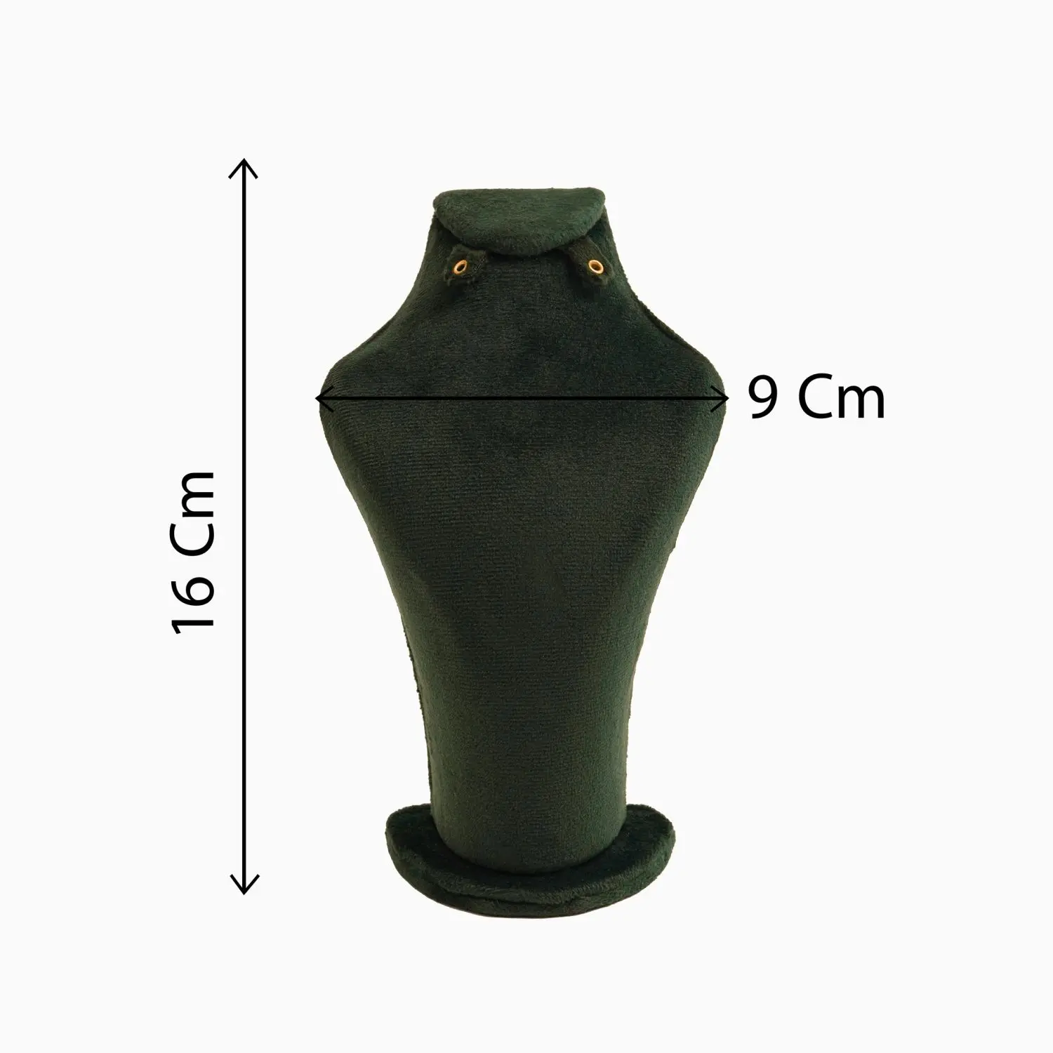 مانکن دل سایز 102 مخمل رنگ سبز پررنگ