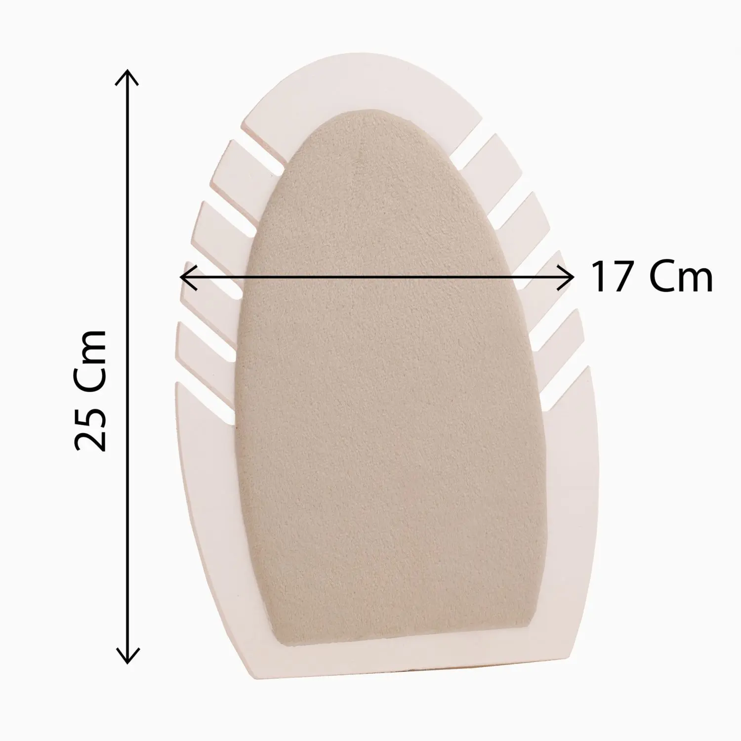 استند گردنی آینه ای مخمل رنگ کرم