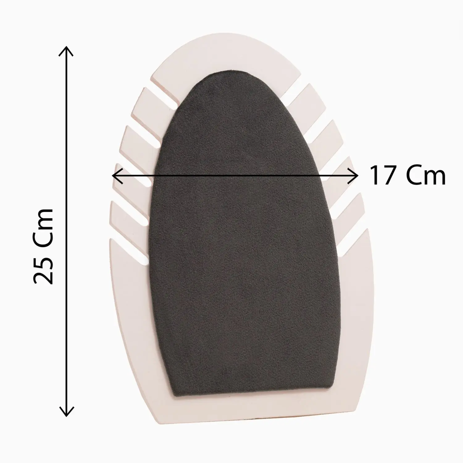 استند گردنی آینه ای مخمل رنگ زغالی