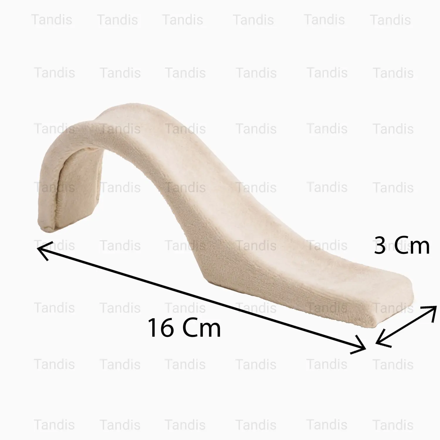 پل دستبندی تکی  مخمل رنگ کرم