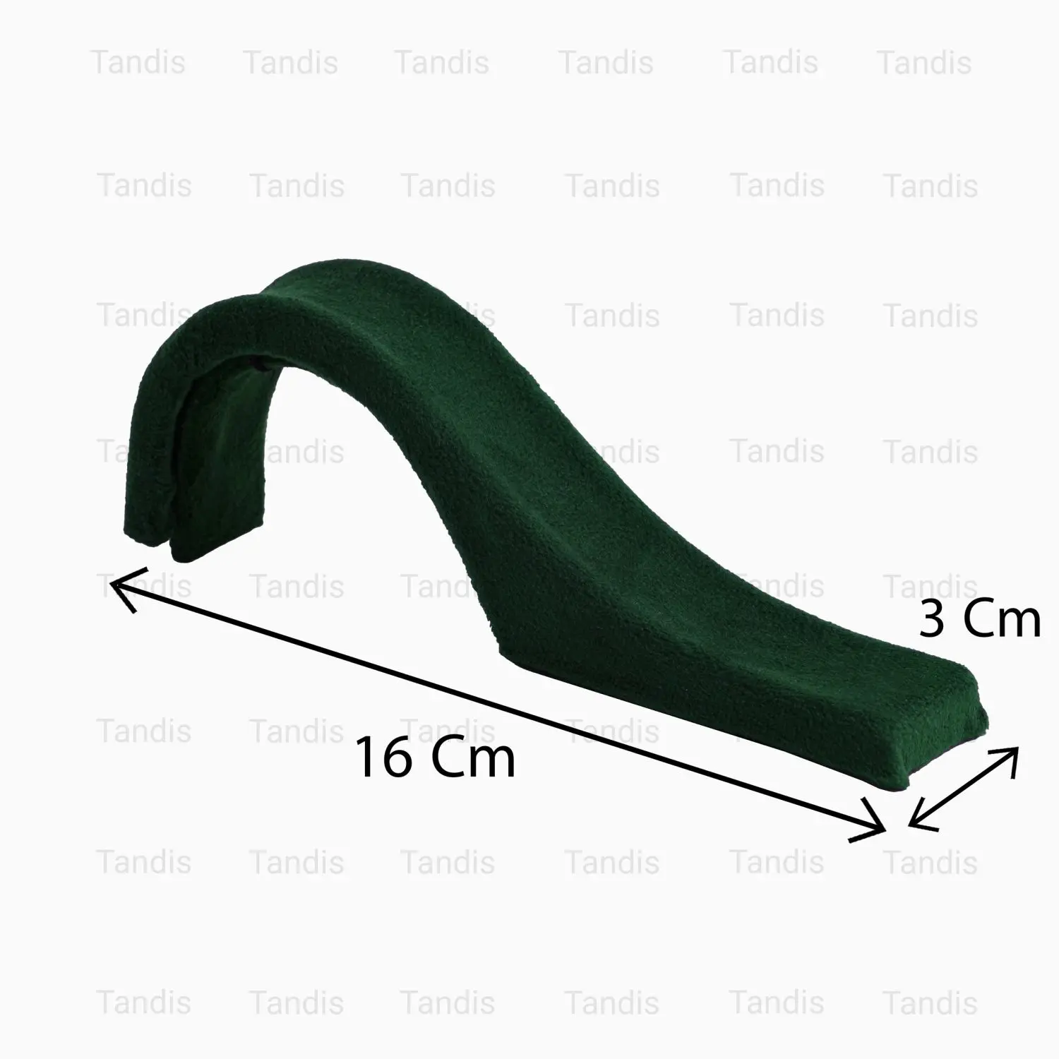 پل دستبندی تکی مخمل رنگ سبز پررنگ