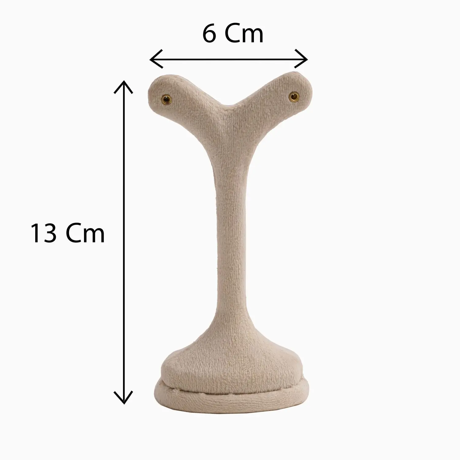 پایه گوشواره نخل مخمل رنگ کرم