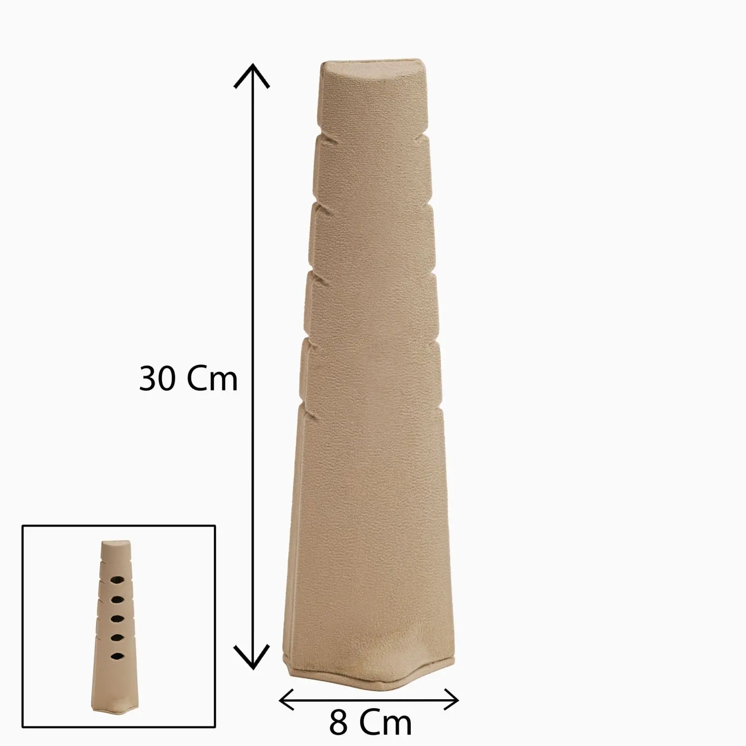 استند گردنی کاج مخمل رنگ کرم