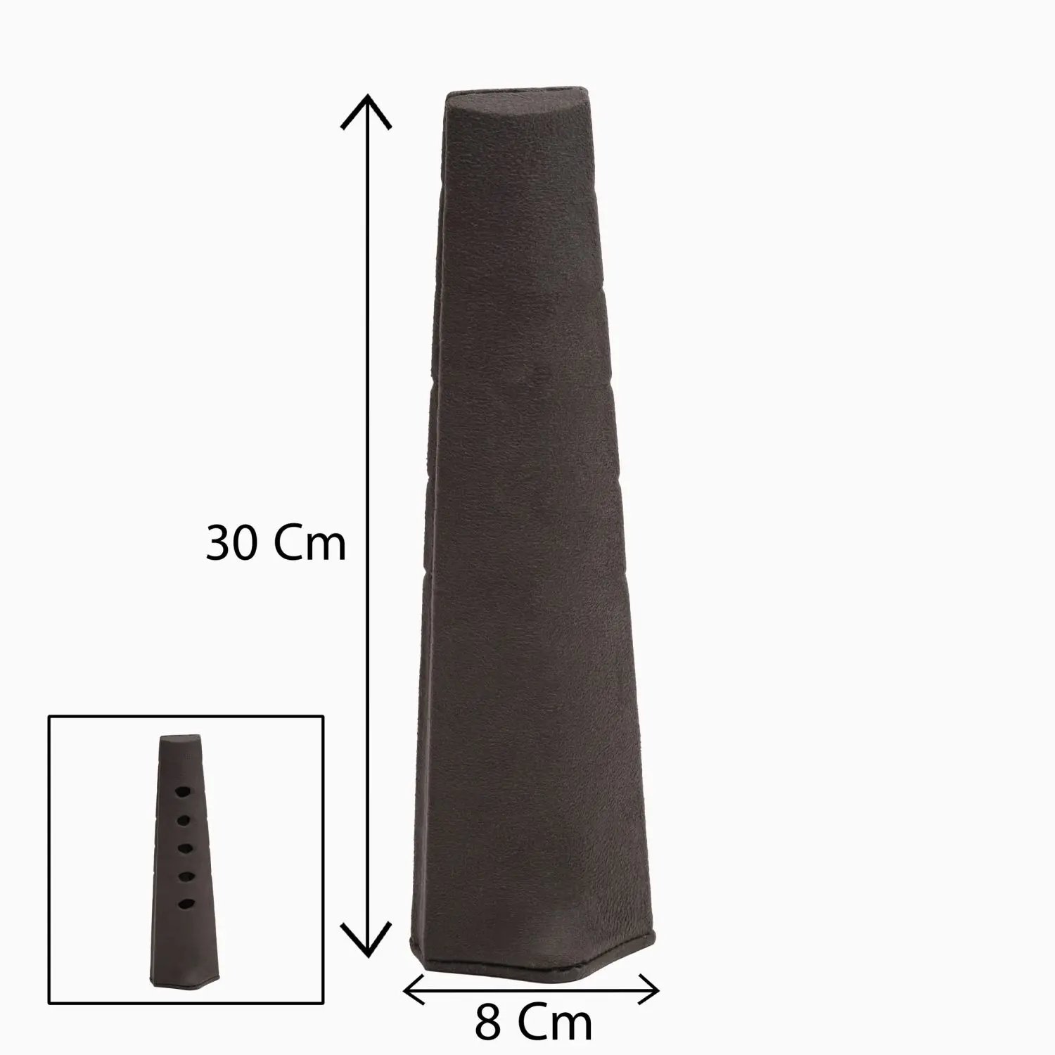 استند گردنی کاج مخمل رنگ زغالی