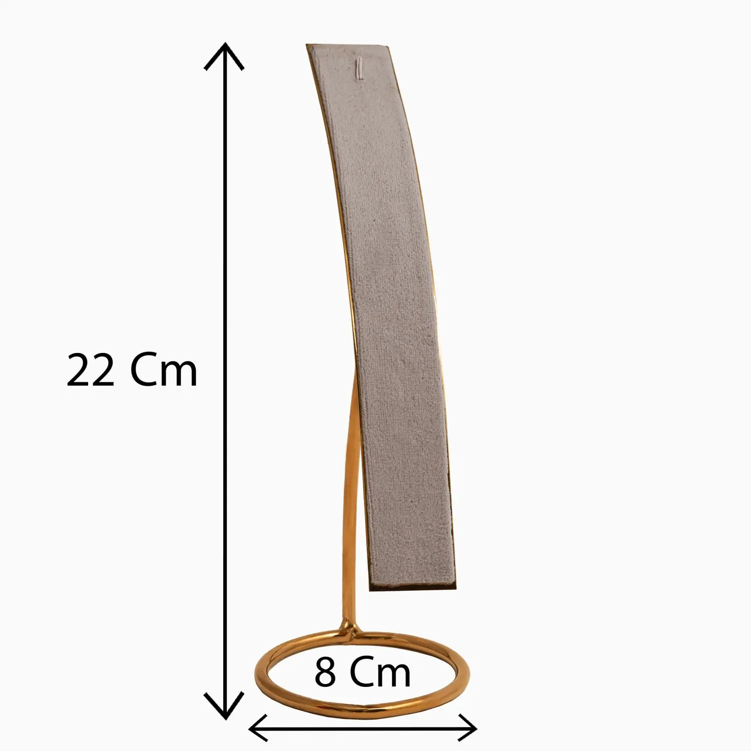 پایه دستبندی طلایی مخمل رنگ خاکستری