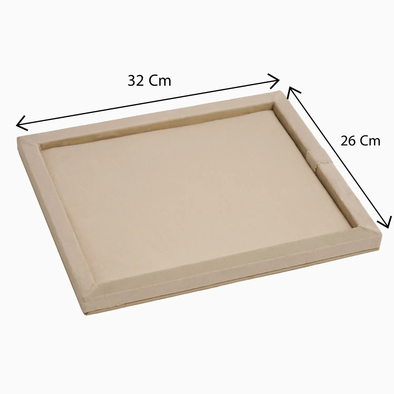 سینی ساده مخمل رنگ کرم