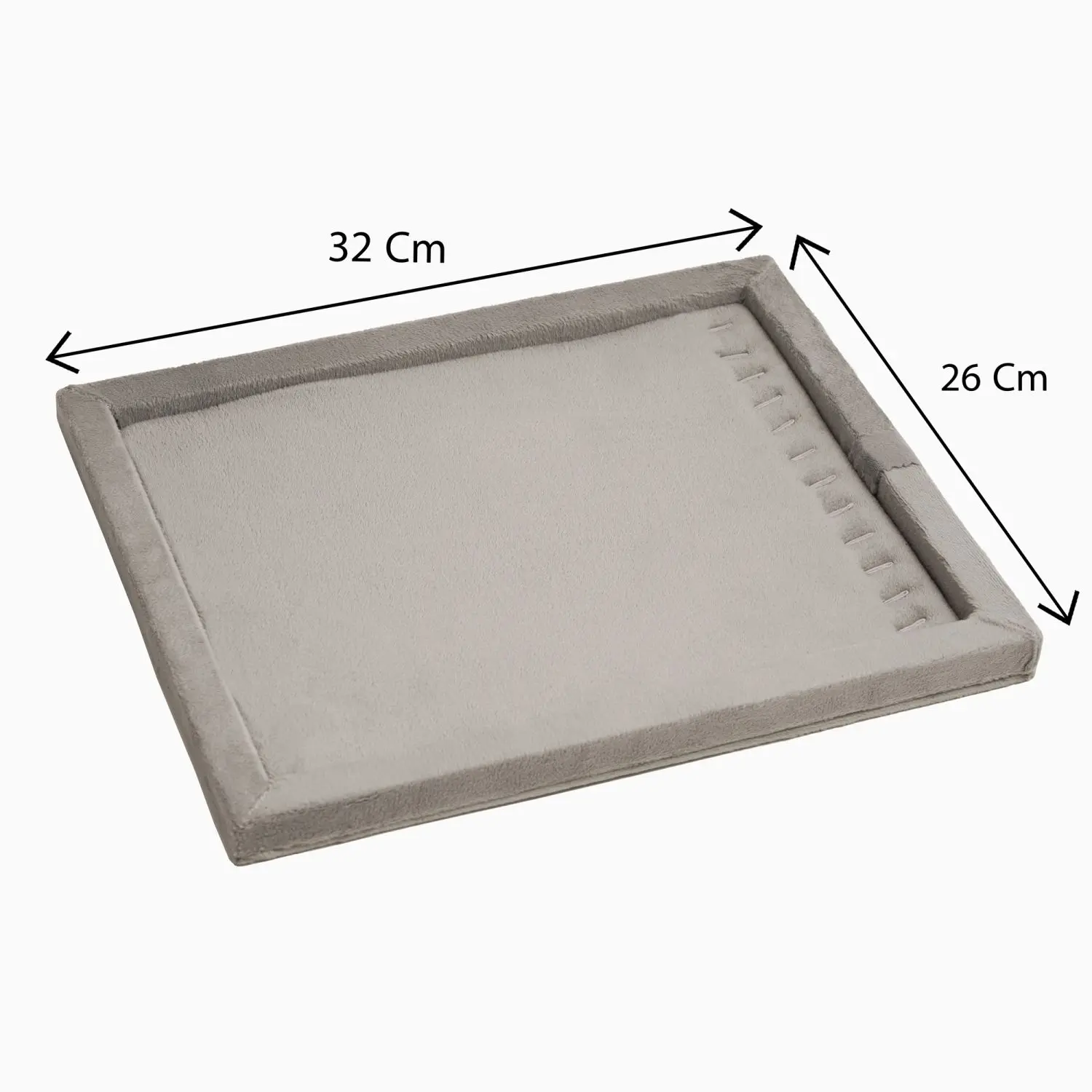 سینی پابندی مخمل رنگ خاکستری