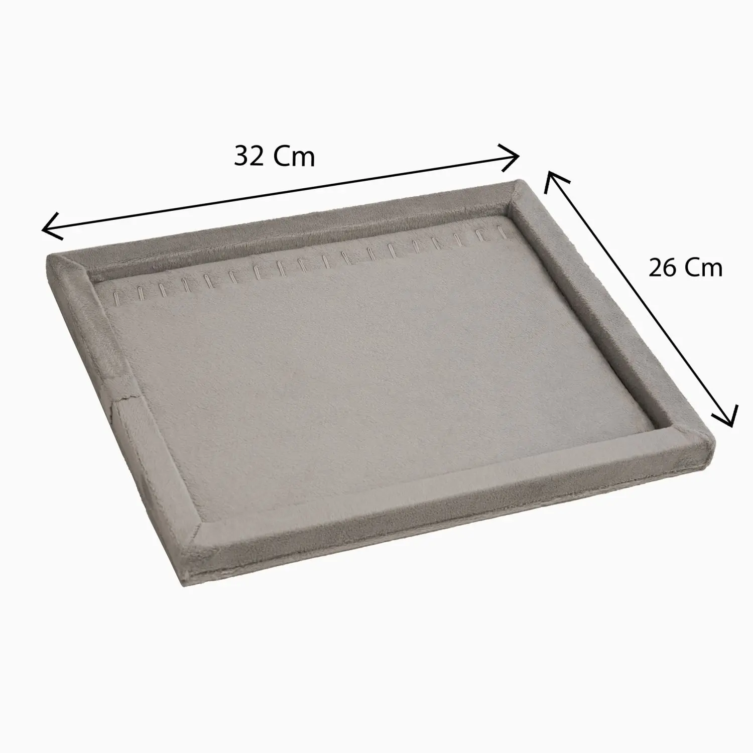 سینی دستبندی مخمل رنگ خاکستری