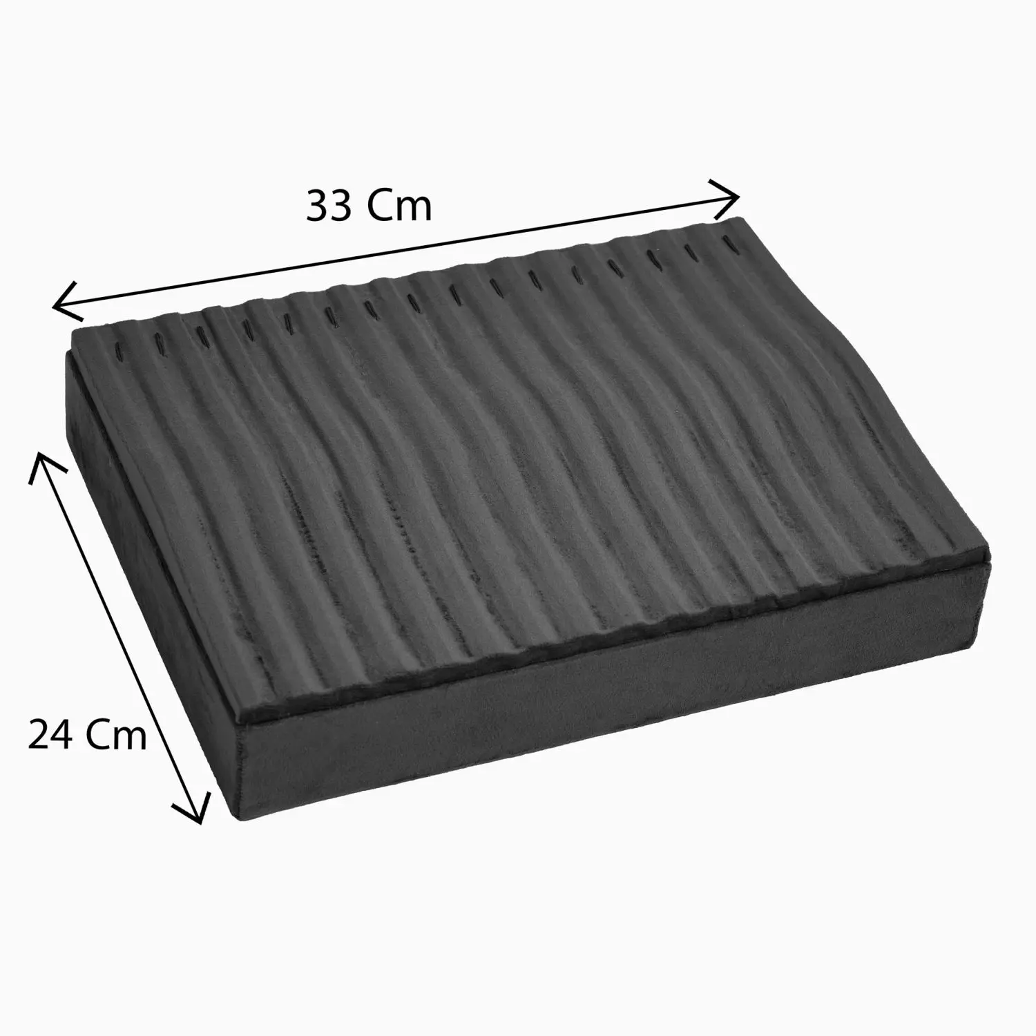 استند دستبند زنجیری شیاردار مخمل رنگ زغالی