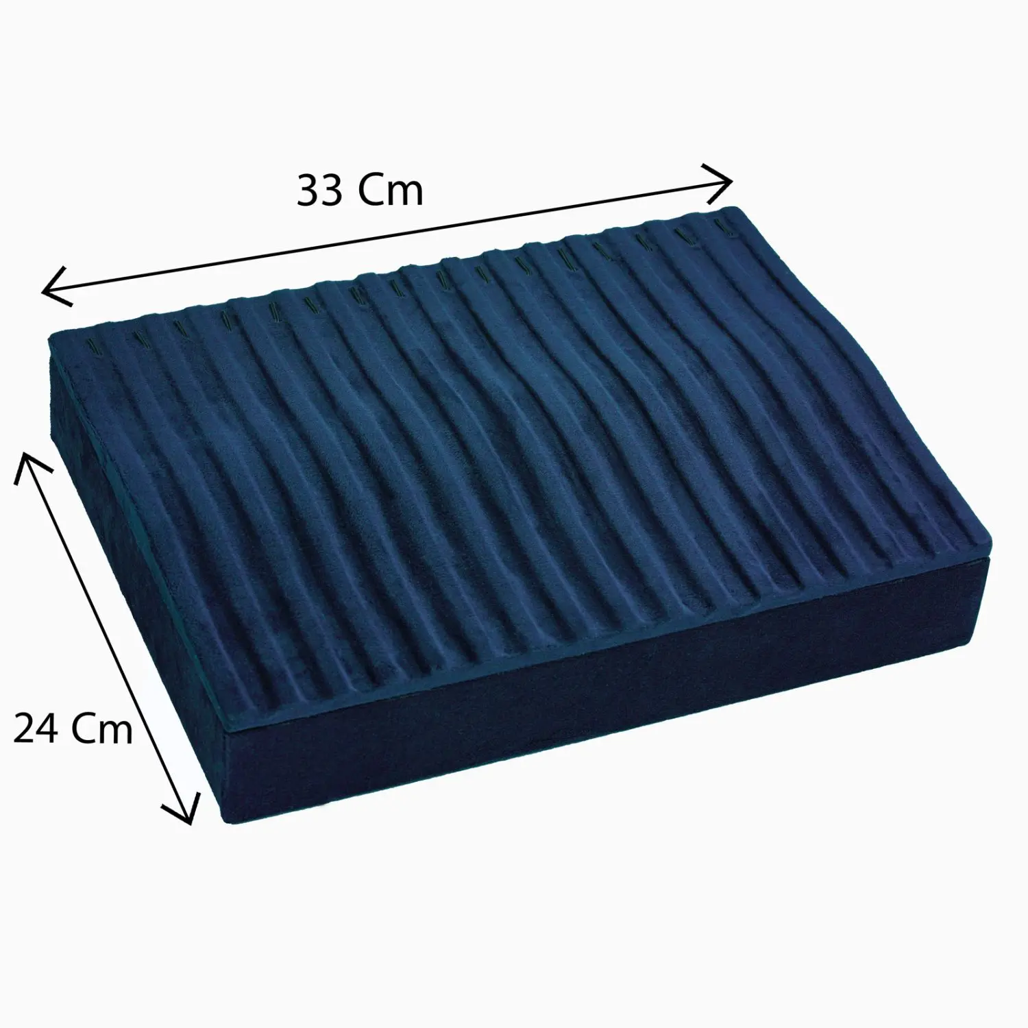 استند دستبند زنجیری شیاردار مخمل رنگ سورمه ای