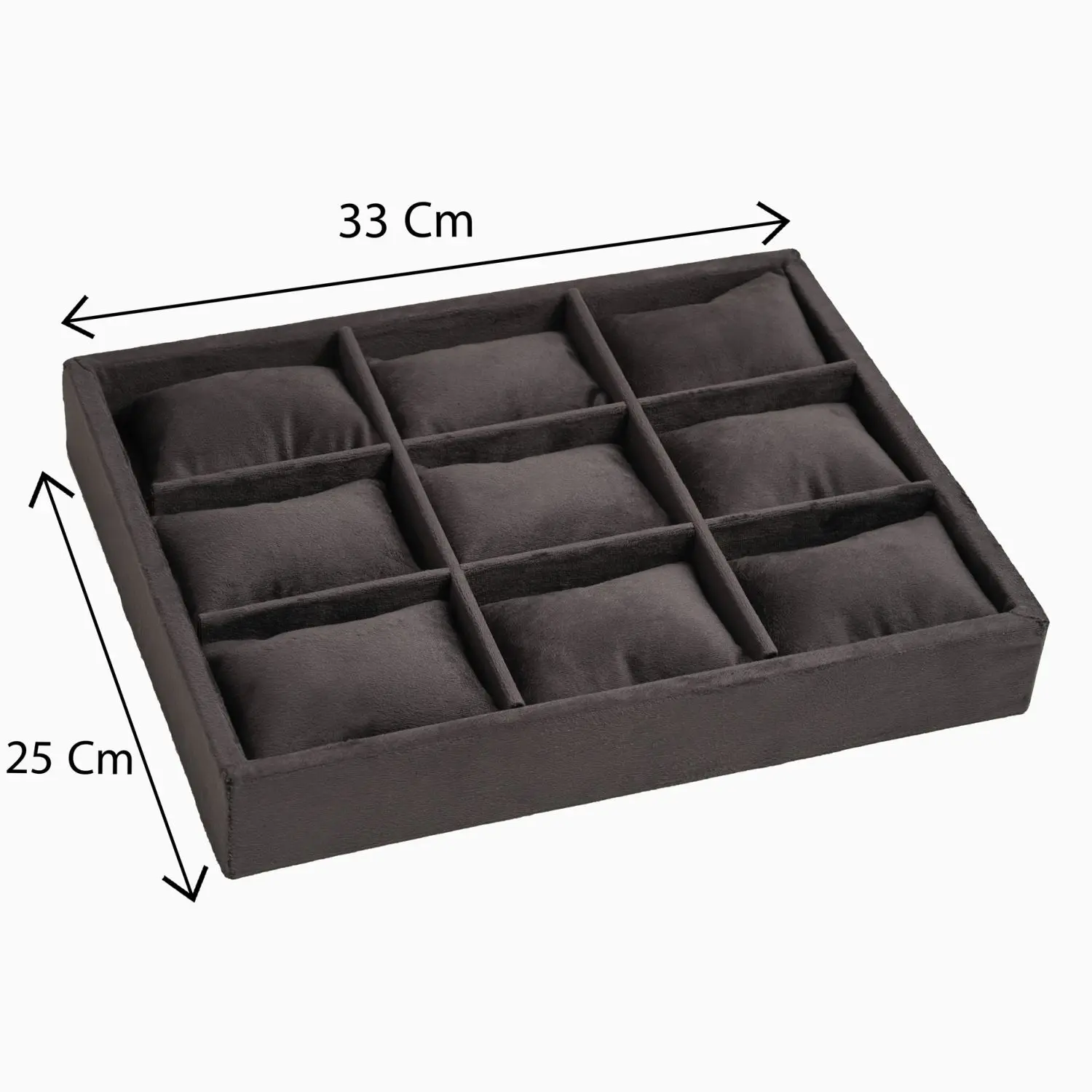 استند بالشتکدار 9 عددی مخمل رنگ زغالی