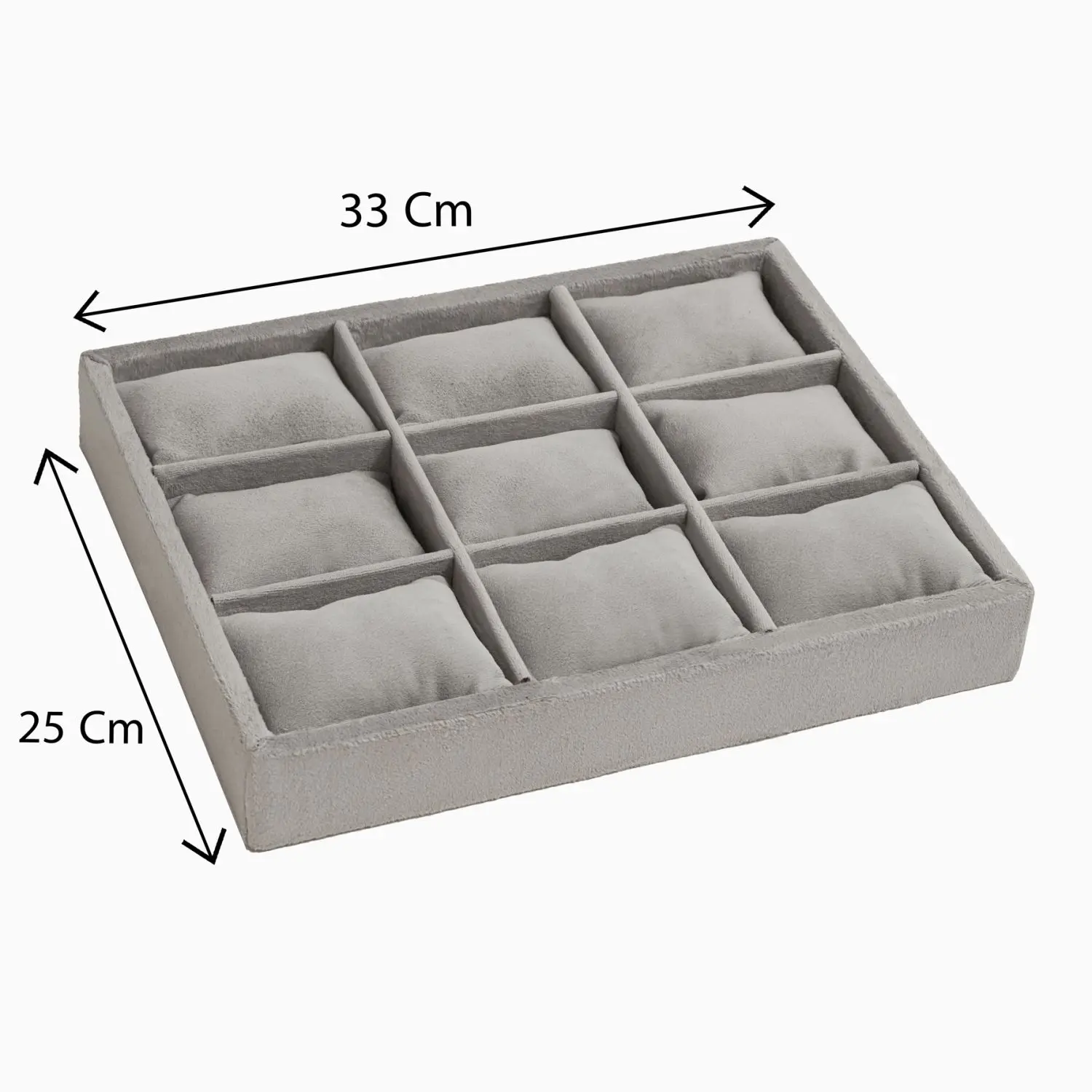 استند بالشتکدار 9 عددی مخمل رنگ خاکستری