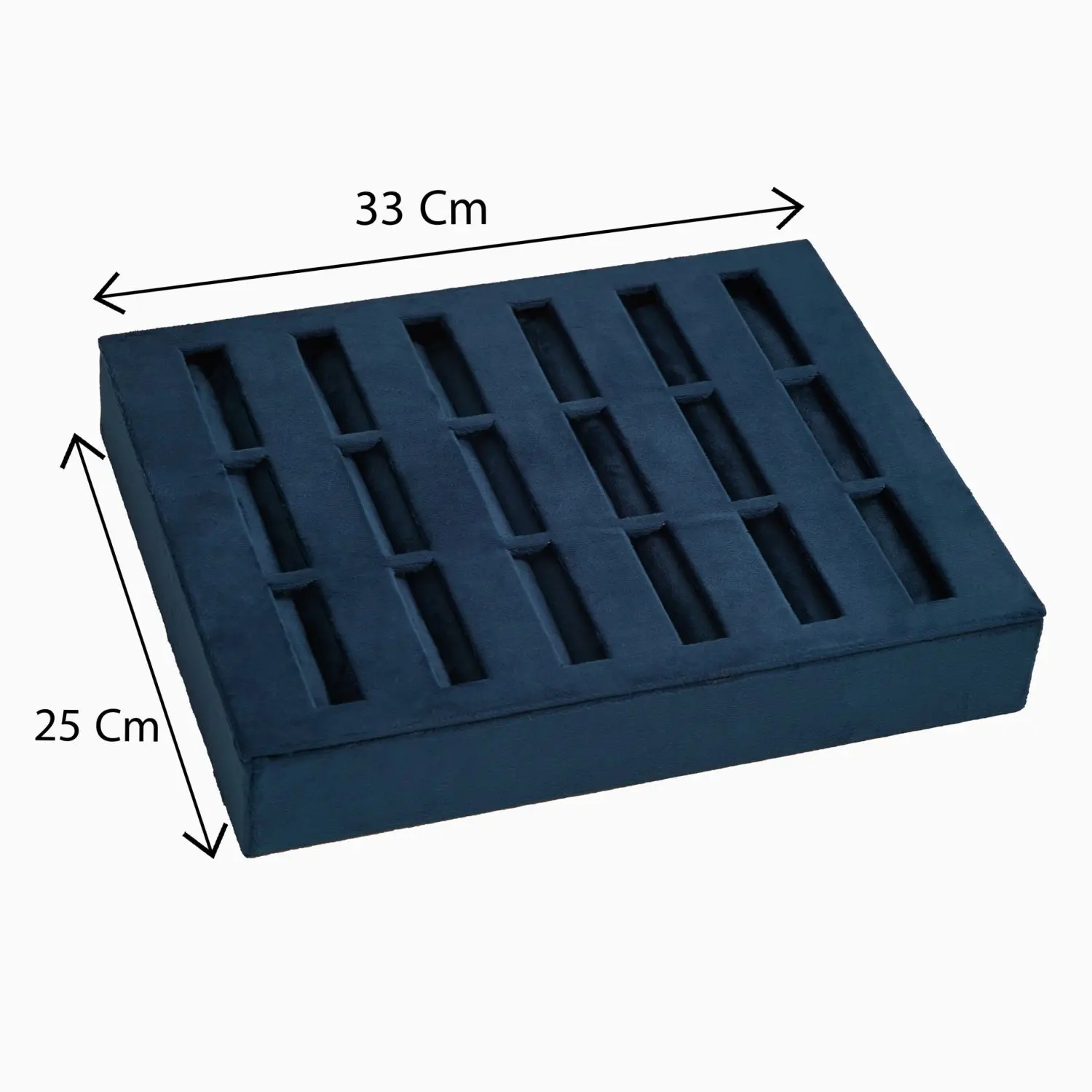 استند دستبند النگویی 18 عددی مخمل رنگ سورمه ای