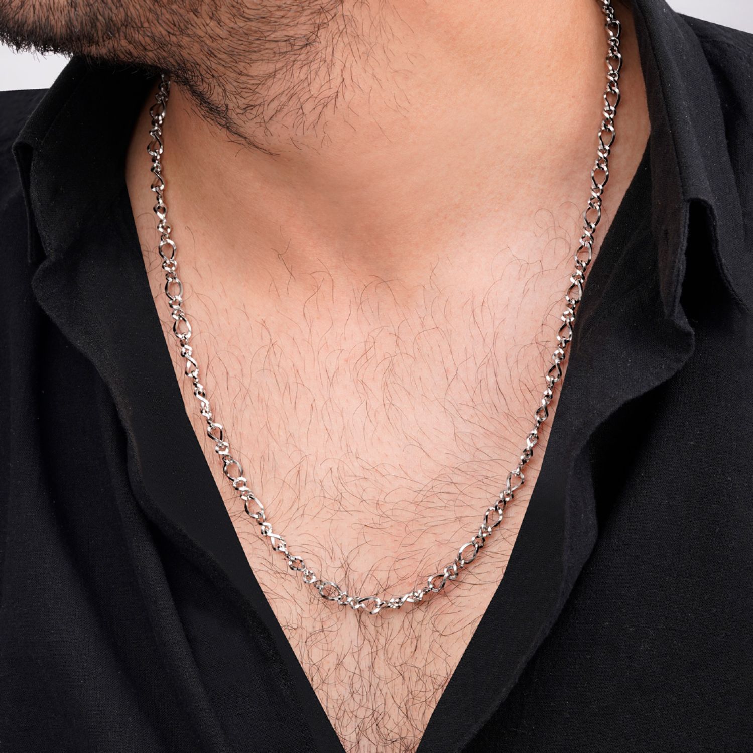 زنجیر استیل 304 تراش 5.7 میل سفید