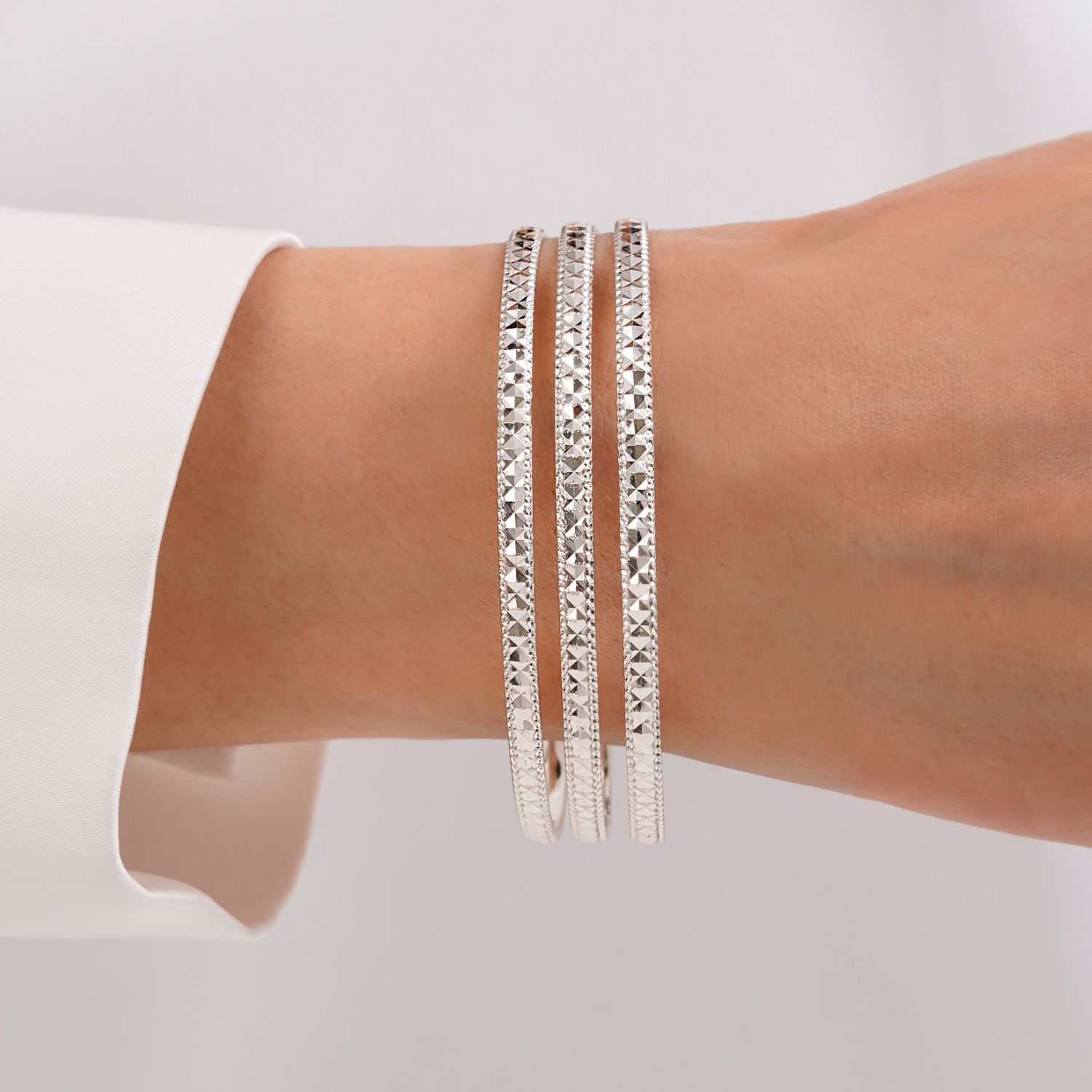 النگو 3 میل زنانه سایز 5 سفید ضمانتی (بسته 3 عددی)