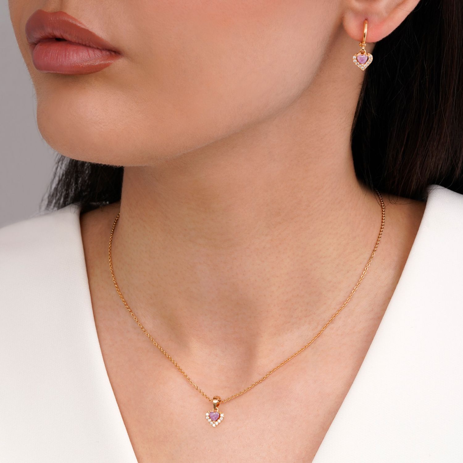 نیم ست Ysx پلاک دار طلایی