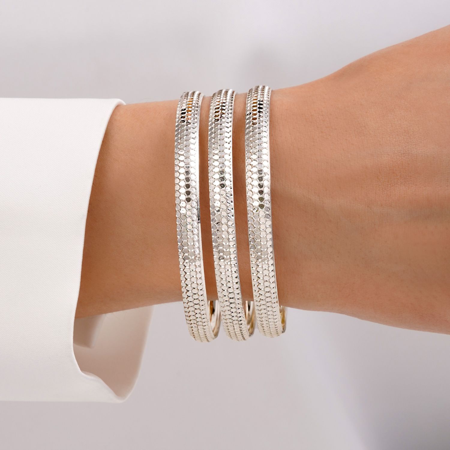 النگو 6 میل زنانه سایز 1 سفید ضمانتی (بسته 3عددی)