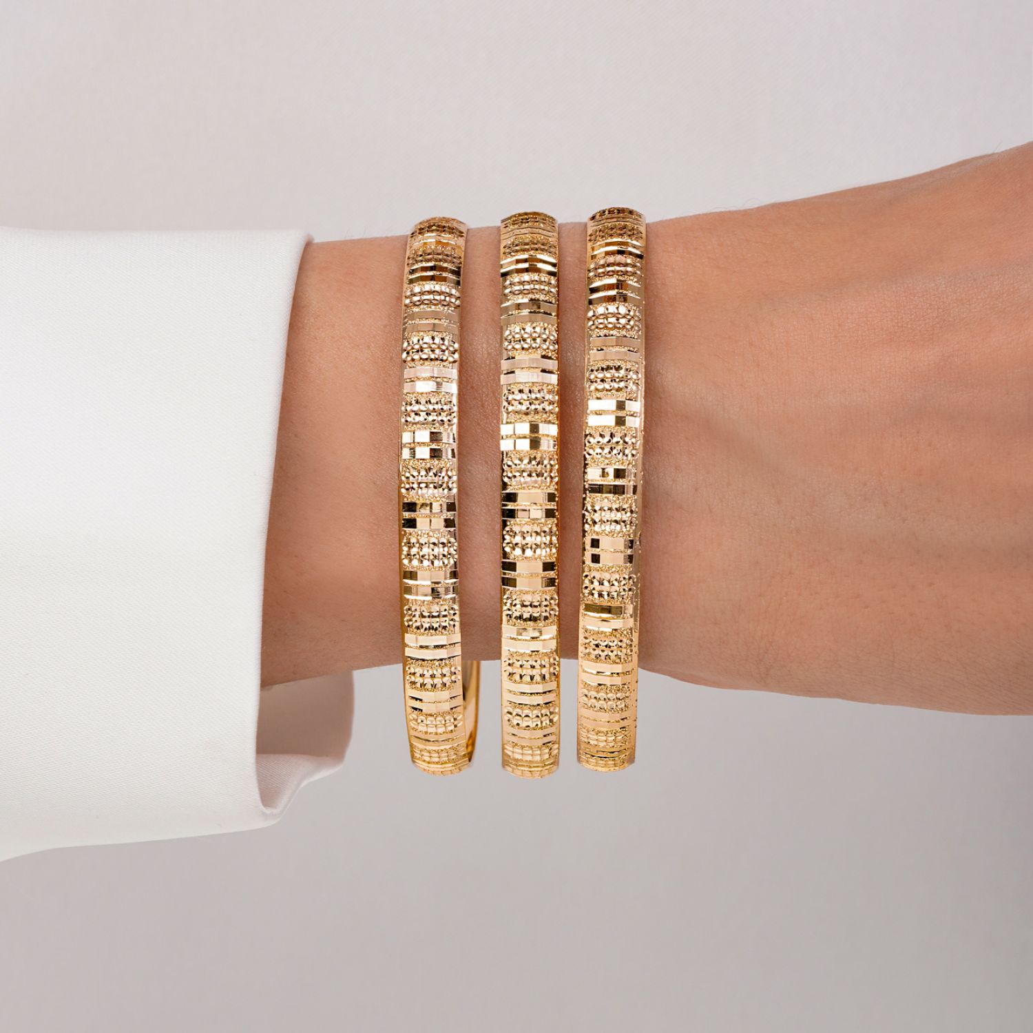 النگو 7 میل زنانه سایز 1 طلایی ضمانتی (بسته3عددی)