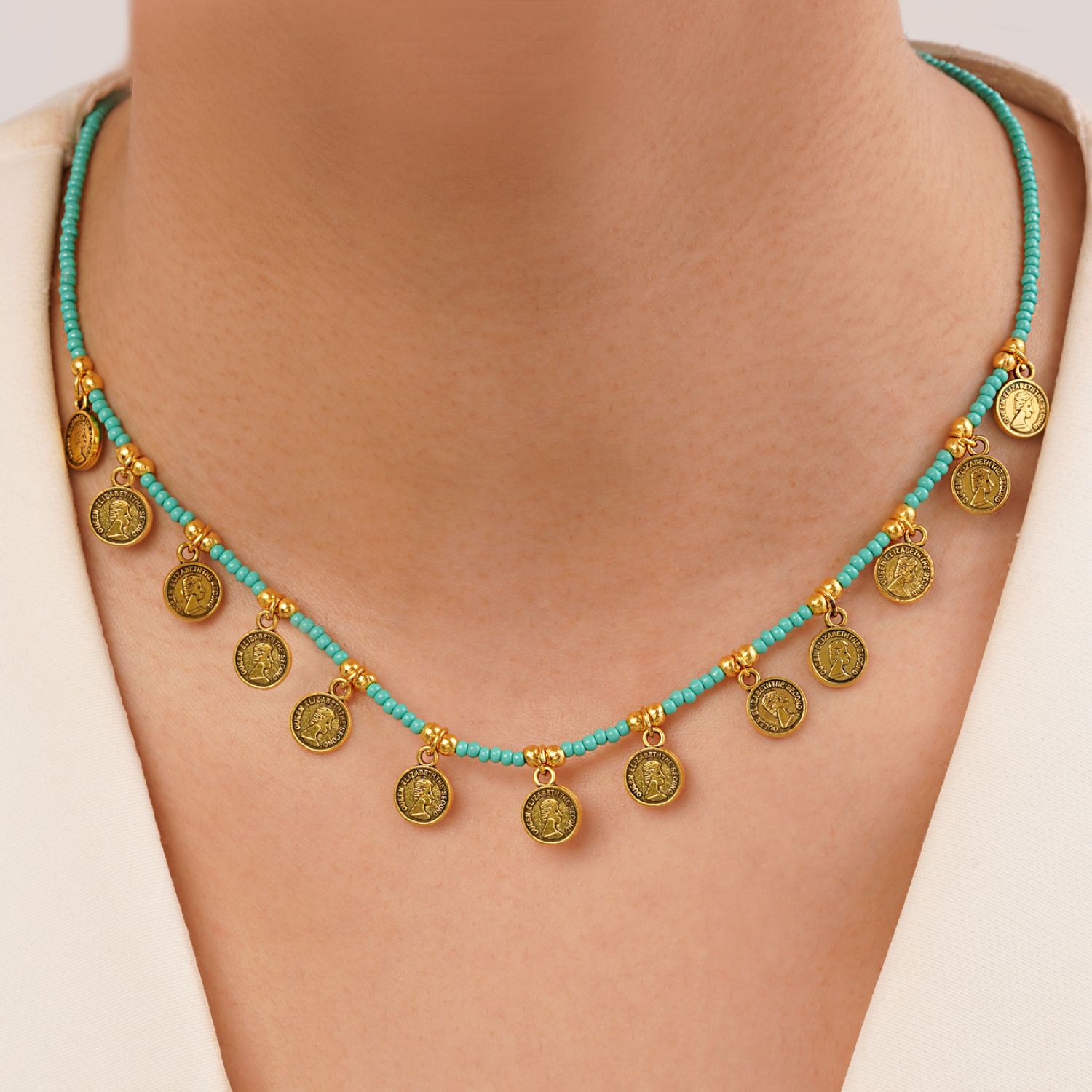 گردنبند استیل فانتزی رنگی