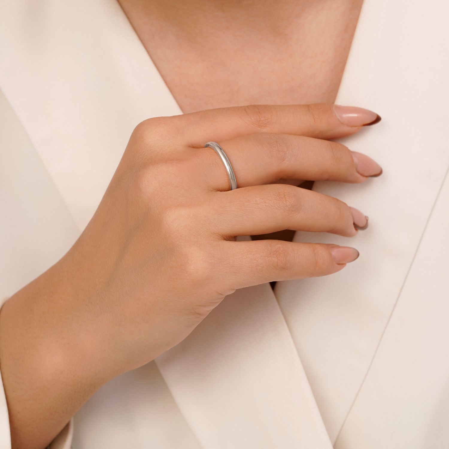 حلقه استیل 2 میل سفید(پک 2 عددی)