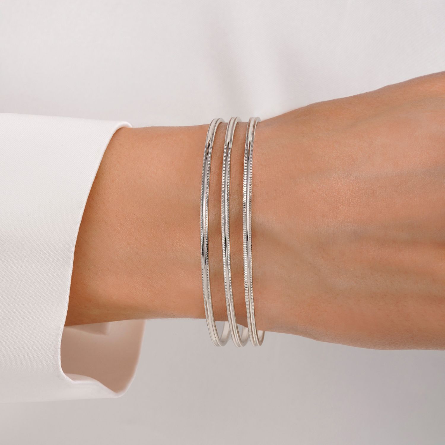 النگو 2 میل زنانه سایز 4 ضمانتی سفید(بسته3عددی)