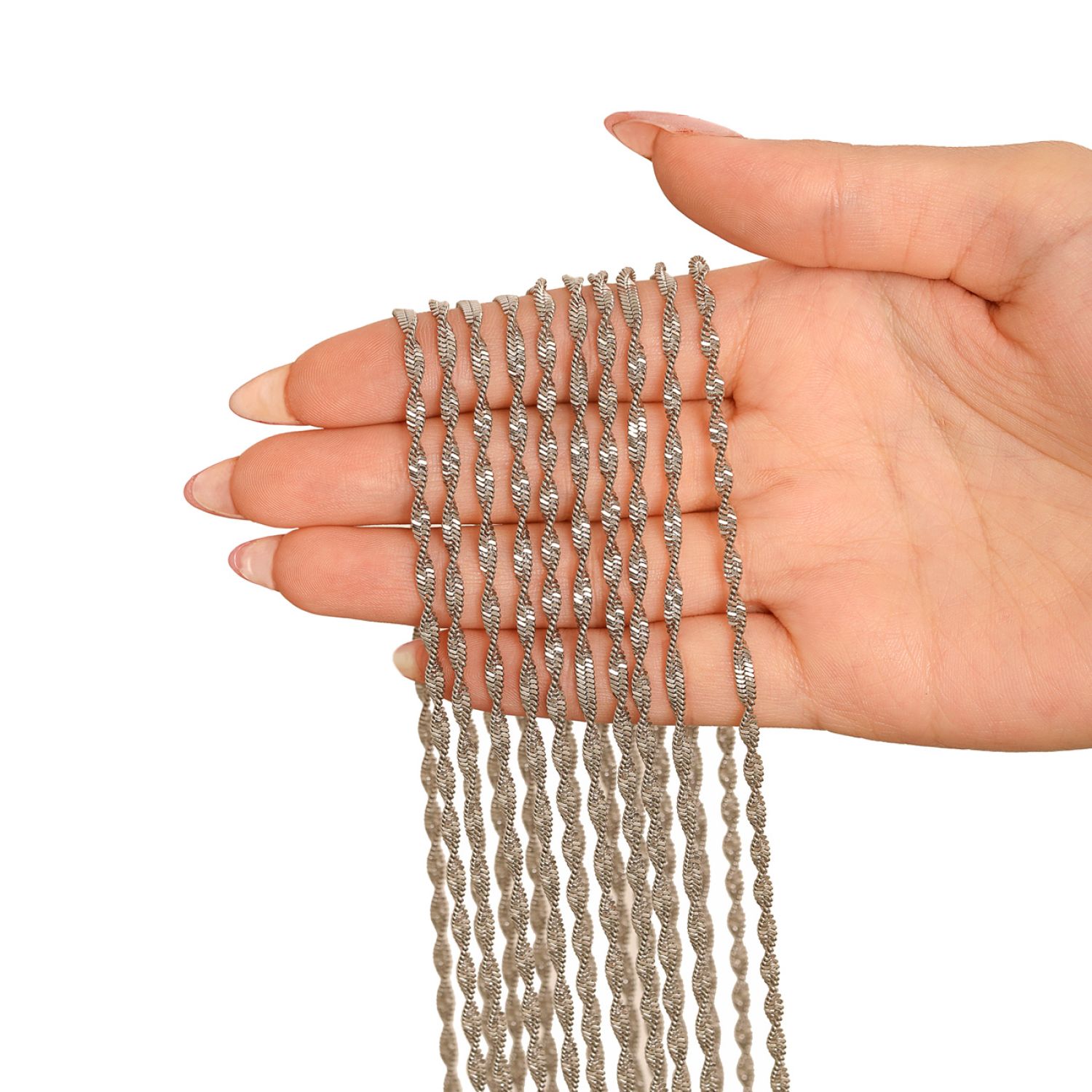 زنجیر استیل دیسکو سفید(بسته١٠عددی)