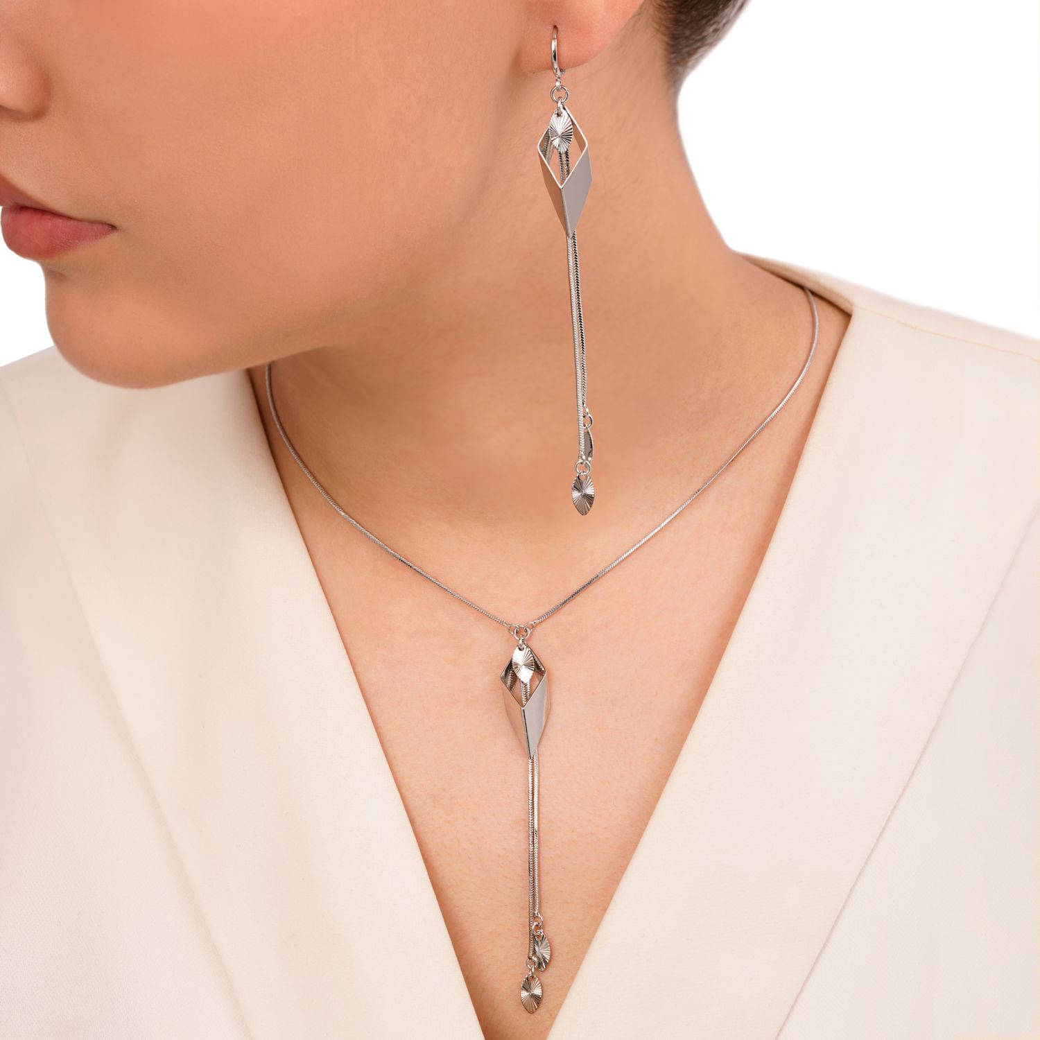 نیم ست Ysx پلاک دار سفید