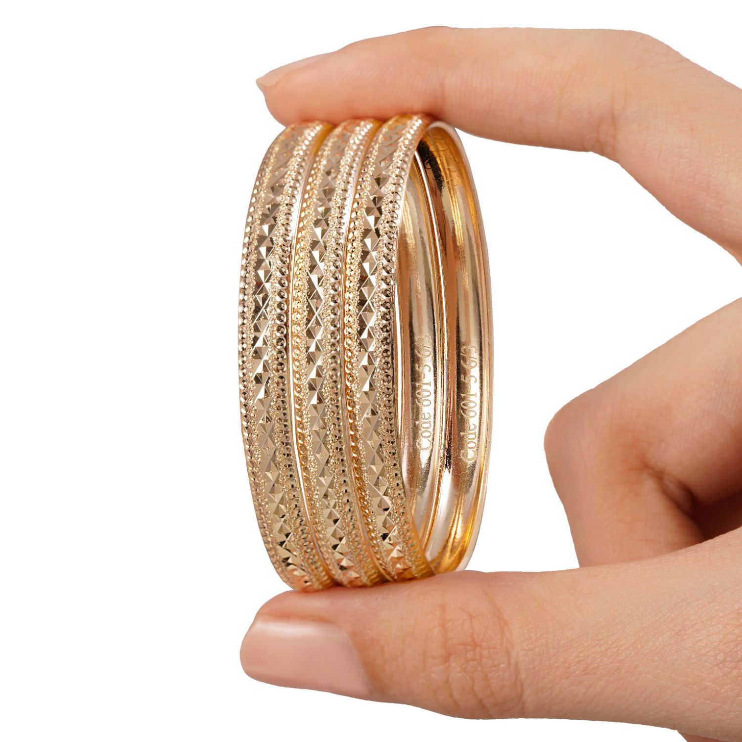 النگو 6 میل بچه گانه سایز 3 طلایی ضمانتی(بسته3عددی)