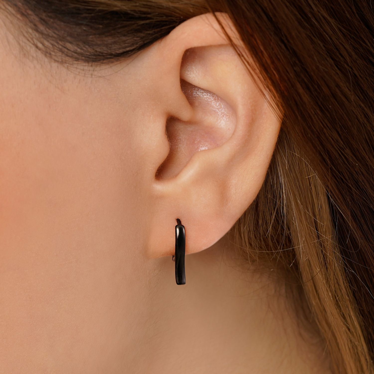 گوشواره شوپینگ حلقه ای مشکی