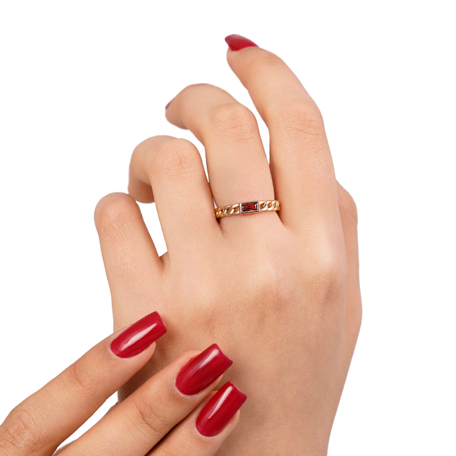 انگشتر شوپینگ نگین دار طلایی ( پک 3 عددی)