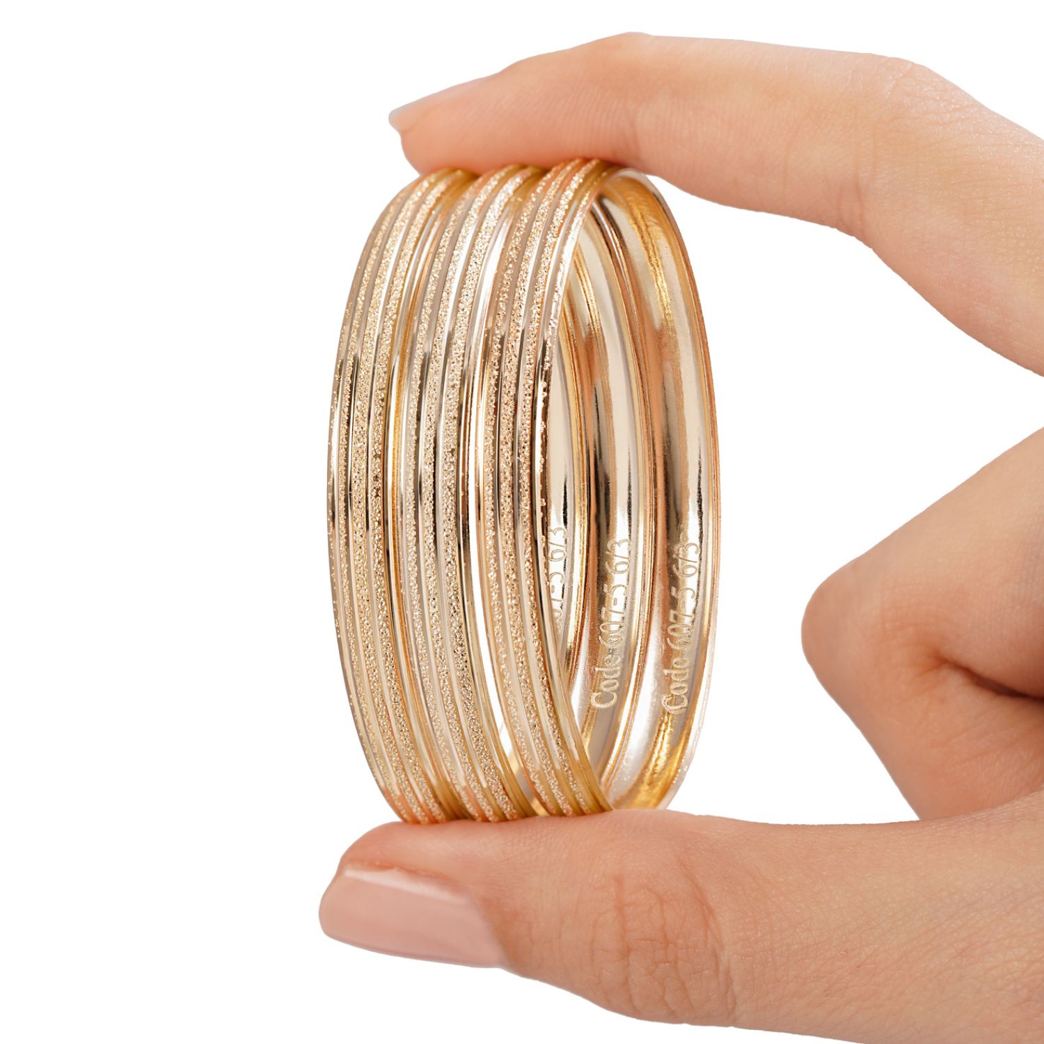 النگو 6 میل بچه گانه سایز 1 طلایی ضمانتی (بسته3عددی)