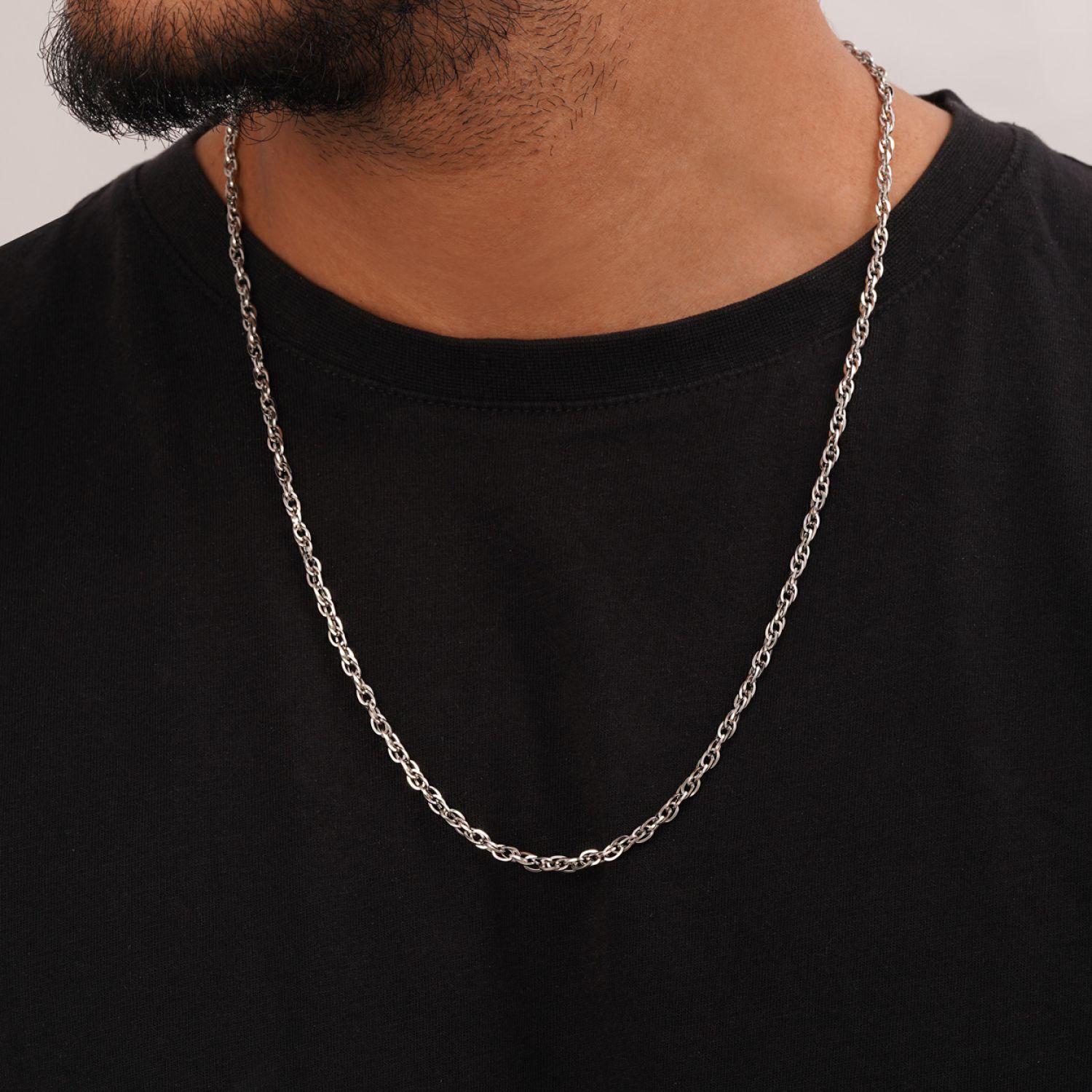 زنجیر استیل 304 بافت سفید