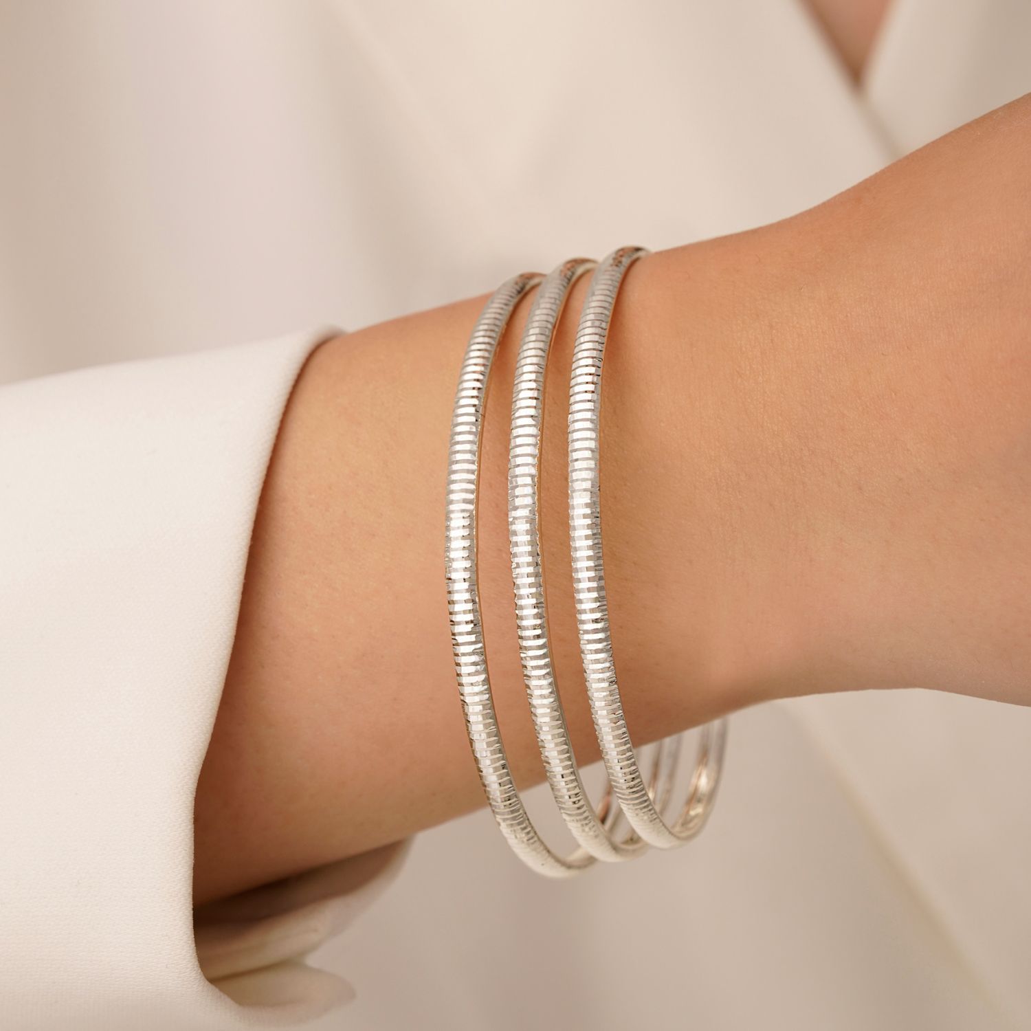 النگو 3 میل زنانه سایز 1 سفید ضمانتی (بسته3عددی)