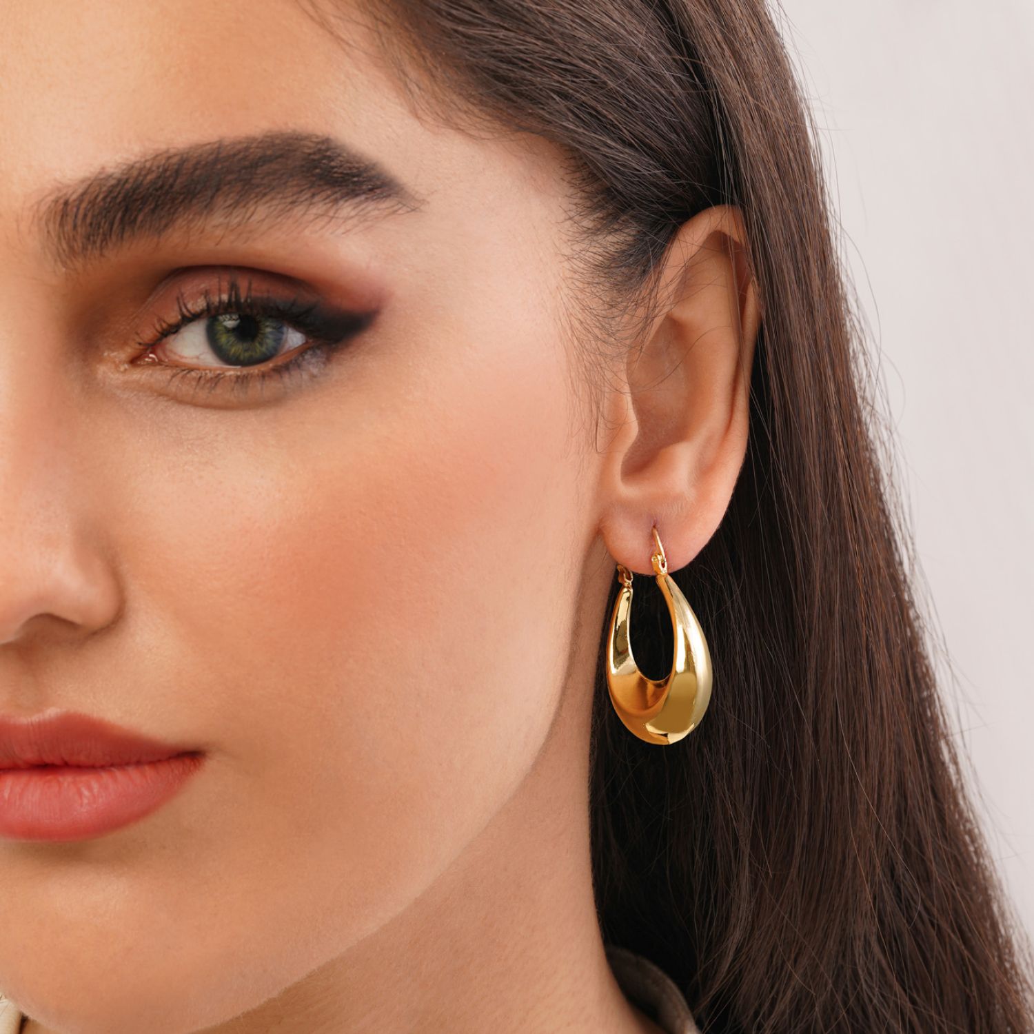 گوشواره رادیوم حلقه ای طلایی